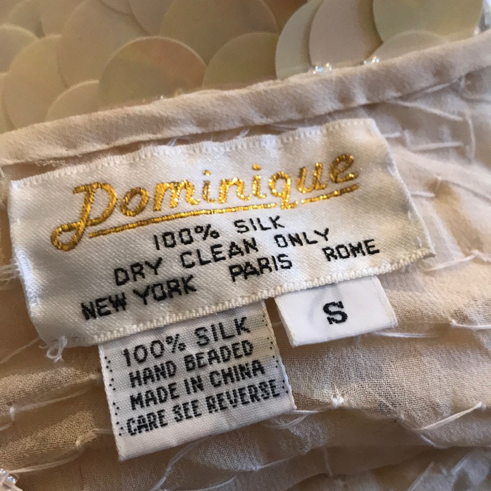 Vintage NEW YORK PARIS ROME sequin top SMALL - Picture 8 of 8